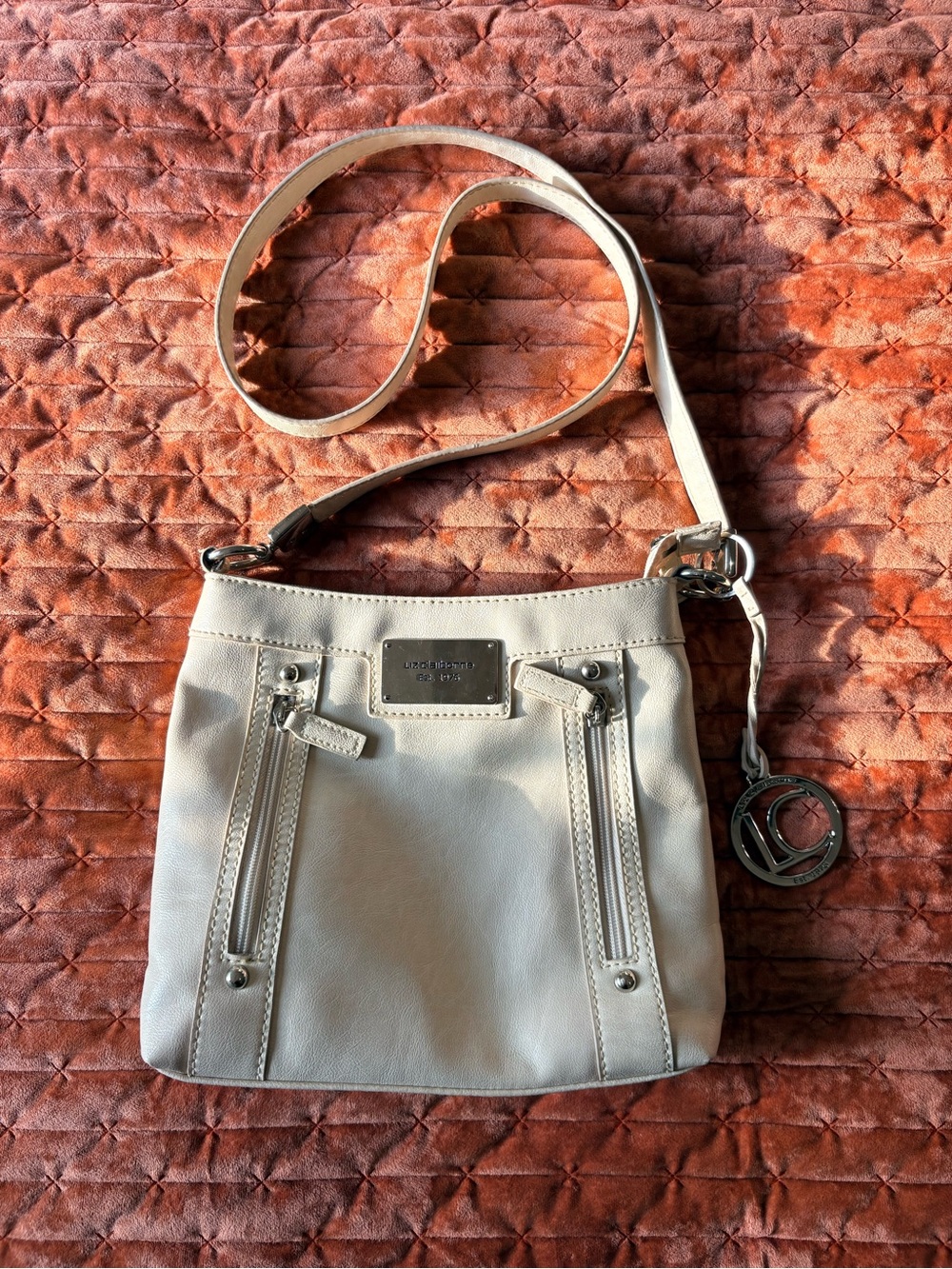 Liz Claiborne Cream Crossbody Bag
